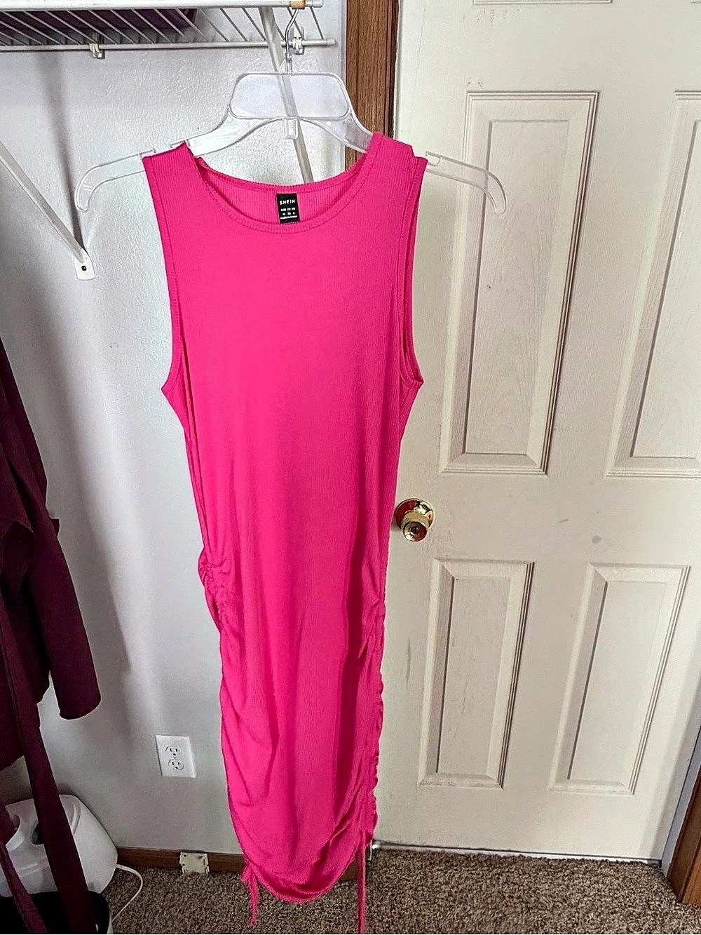SHEIN Pink Maxi Dress Size Medium Like New